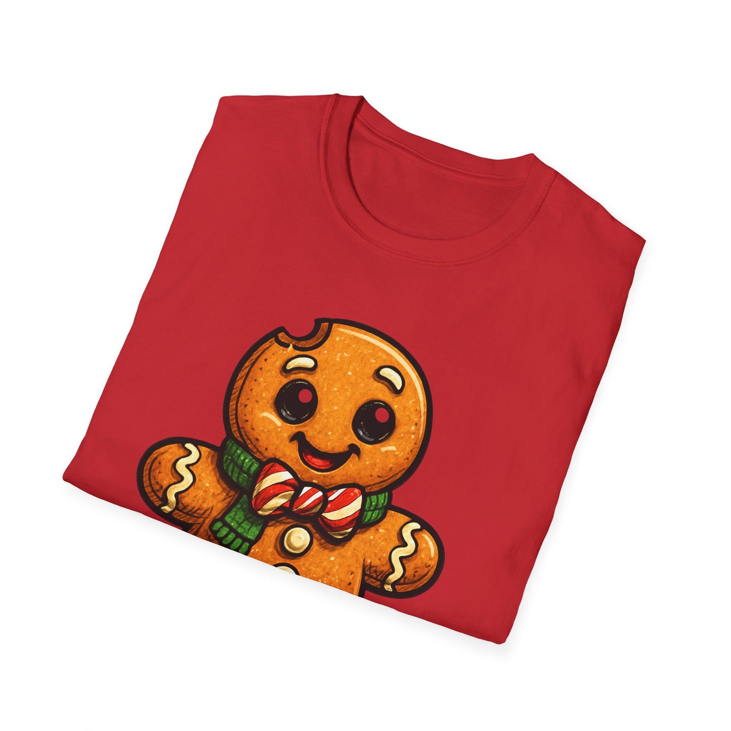 Cute Gingerbread Cookie T-Shirt, Holiday Shirt, Christmas Gift, Unisex Tee, Festive Apparel, Cozy Wear, Winter Fashion