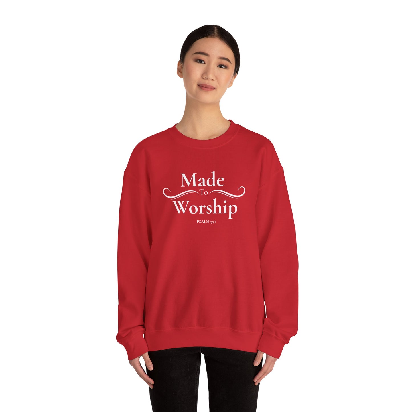 Made to Worship Sweatshirt - Psalm 92 Christian Crewneck