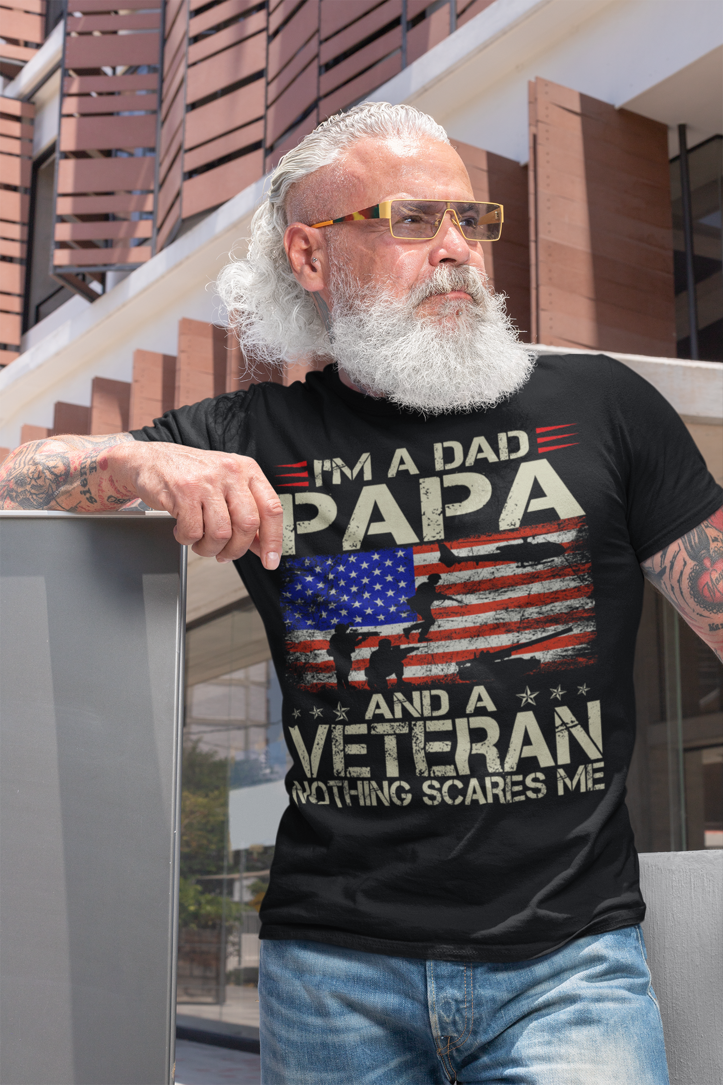 Veteran Dad T-Shirt, Patriotic Tee for Fathers, Gift for Veterans, 4th of July Shirt, Father's Day Gift