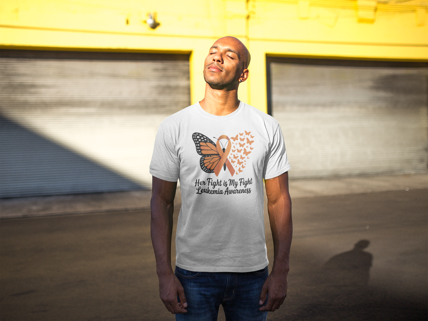 Leukemia Awareness T-Shirt, Unisex Butterfly Tee, Cancer Support Shirt, Fundraising Apparel, Gift for Loved Ones