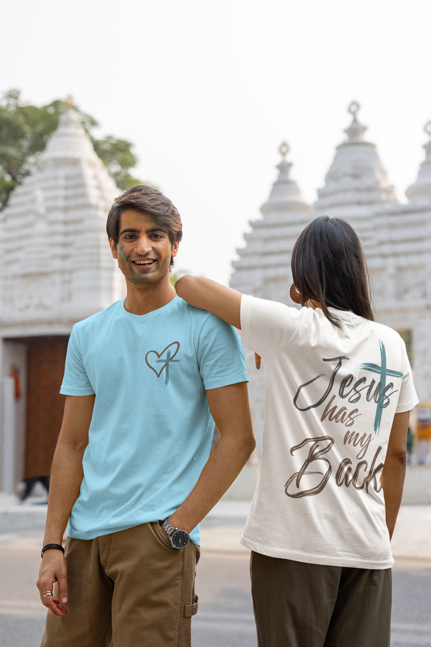 Faith-Inspired Unisex Softstyle T-Shirt: 'Jesus Has My Back'