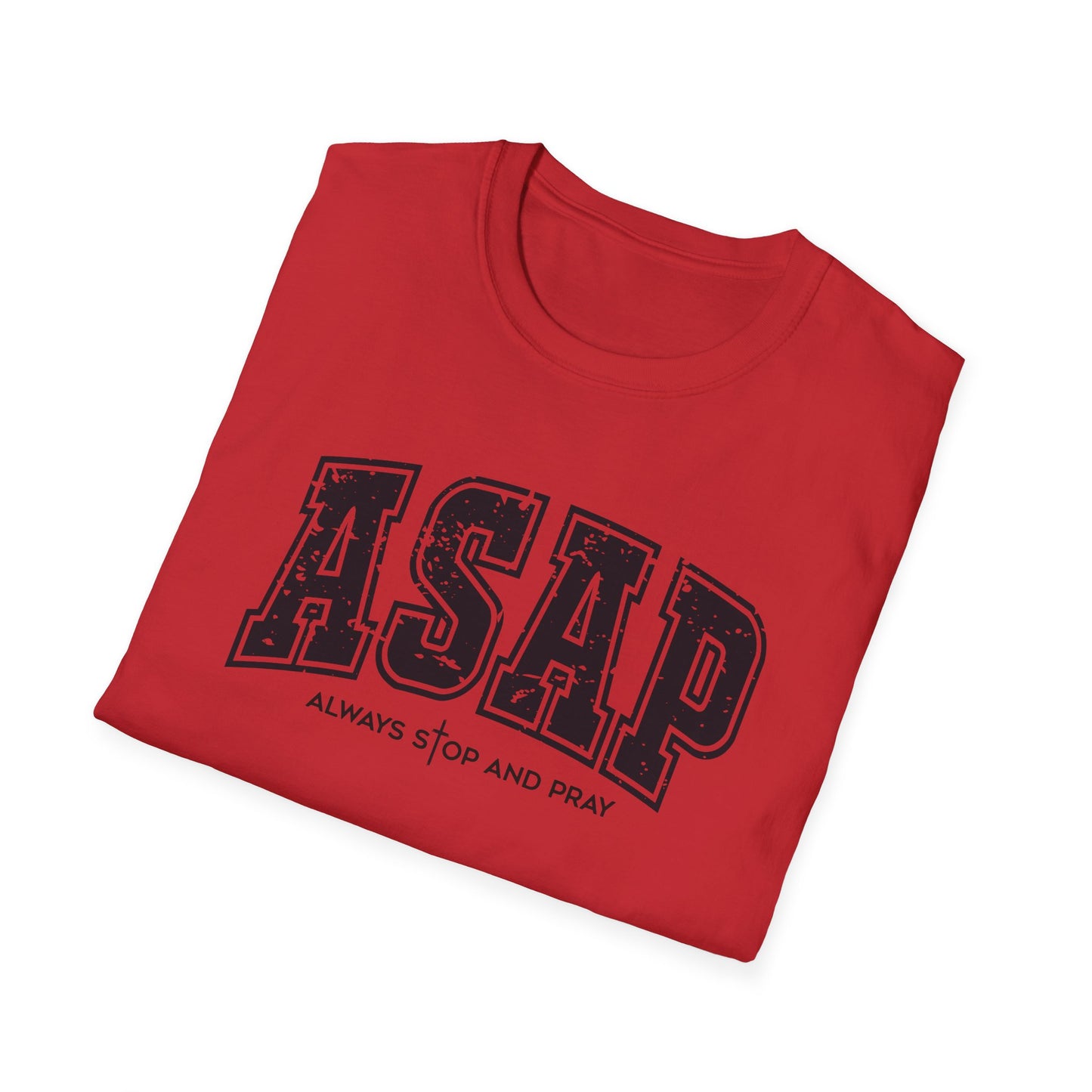 ASAP 'Always Stop And Pray' Graphic T-Shirt — Vintage Collegiate Lettering