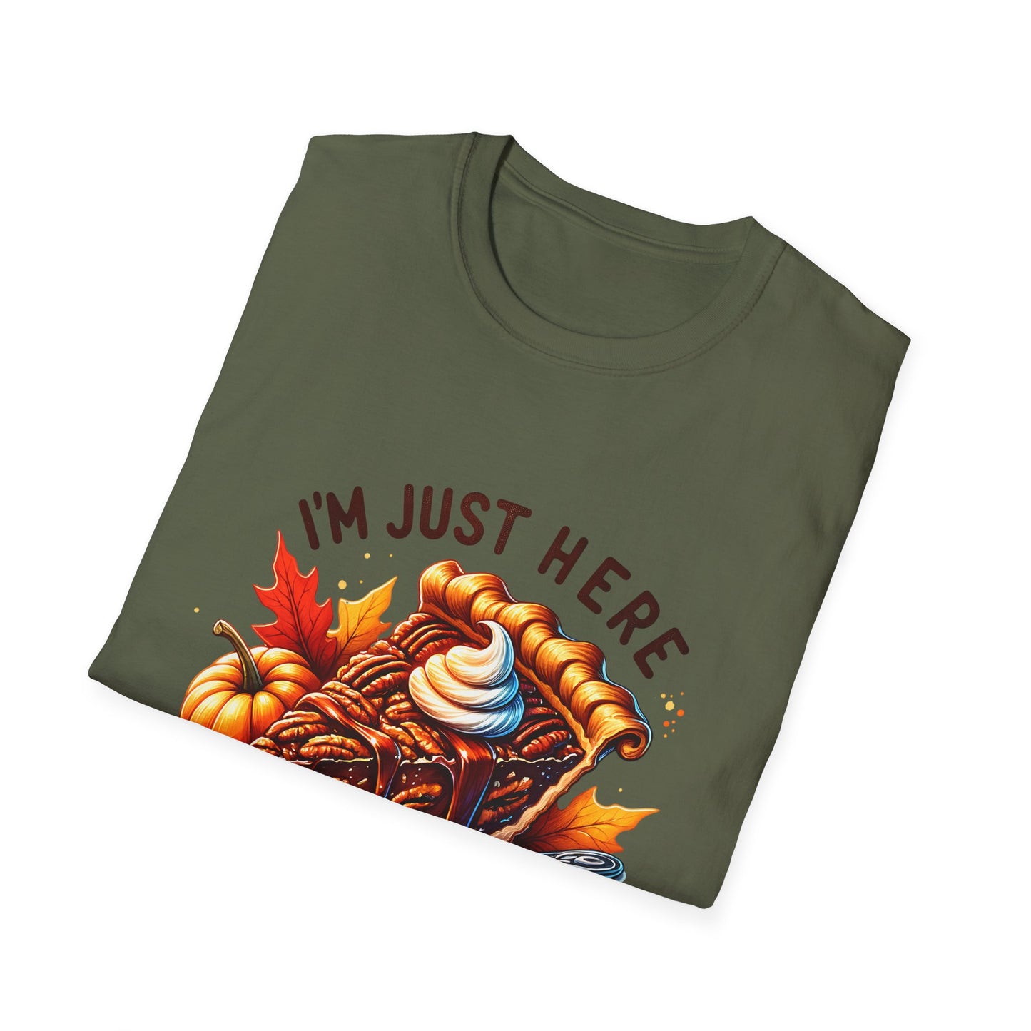 Thanksgiving Pie T-Shirt, Unisex Softstyle Shirt, Fall Holiday Apparel, Funny Thanksgiving Gift, Casual Everyday Wear