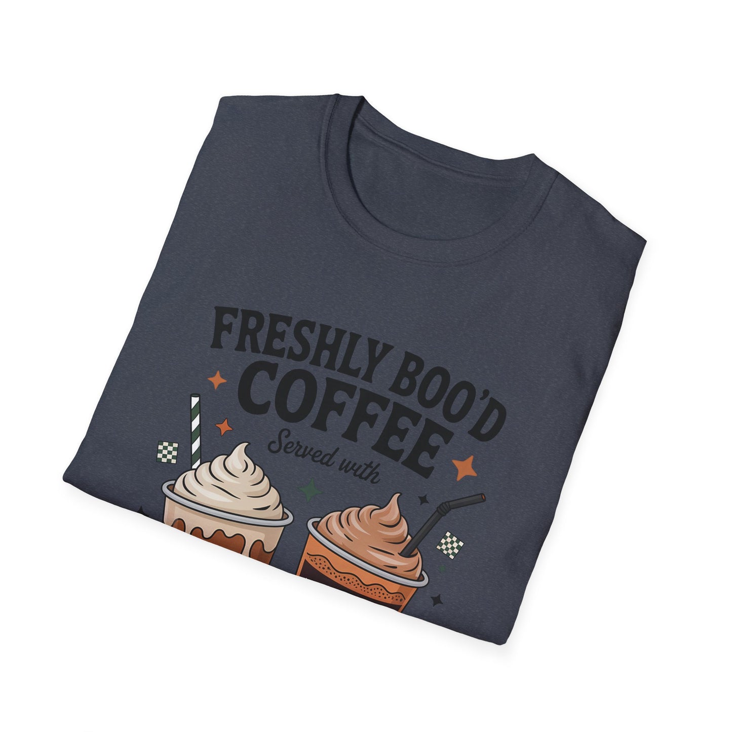 Halloween Coffee T-Shirt, Ghostly Drink Tee, Spooky Sweets Shirt, Unisex Halloween Apparel, Fun Fall Shirt, Gift for Coffee Lovers
