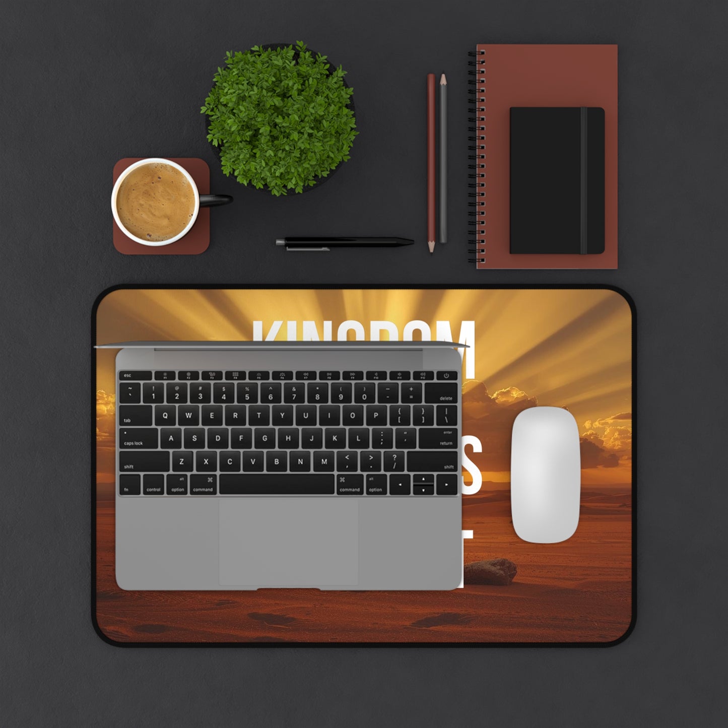 Kingdom Business Mindset Desk Mat — Inspirational Office Mousepad