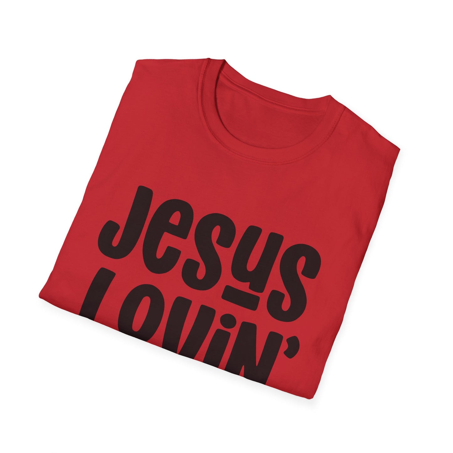 Jesus Lovin' Mama Unisex Softstyle T-Shirt | Mother's Day Gift, Christian Tee, Casual Wear, Faith-Based Fashion, Family Reunion Shirt