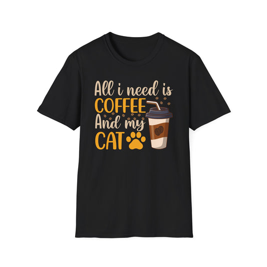 Coffee & Cat Lovers Unisex Softstyle T-Shirt