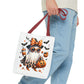 Whimsical Halloween Tote Bag, Spooky Ghost, Trick or Treat, Fall Accessories, Halloween Party Favor, Cute Autumn Decor