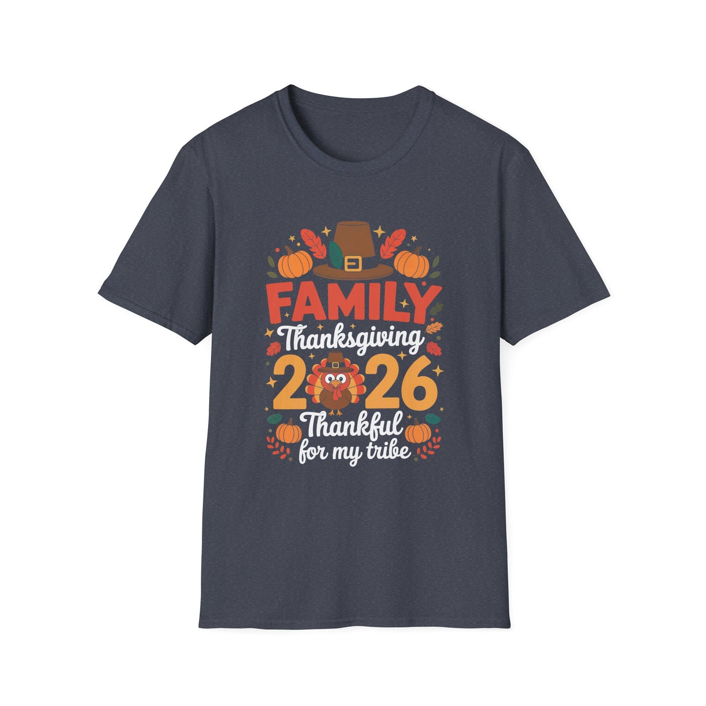Thanksgiving Family T-Shirt - 2026 Grateful for My Tribe Design