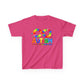 Colorful Autism Awareness Kids Tee, Bright Rainbow Tee, Support, Understand, Love, Gift for Autism Month, Kids Apparel