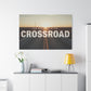 Crossroad Inspirational Canvas Print — “God Meets You at the Crossroad” Sunset Wall Art