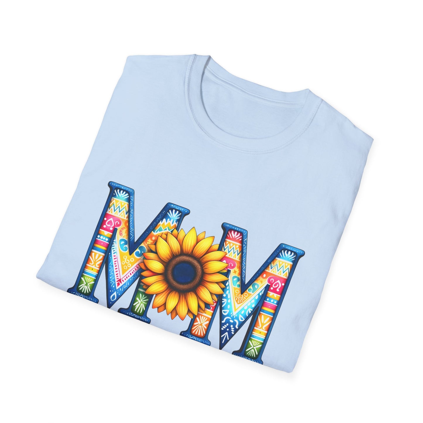 Colorful Mom Sunflower T-Shirt - Perfect Gift for Mother's Day, Birthday, Family Gatherings, Stylish Summer Wear
