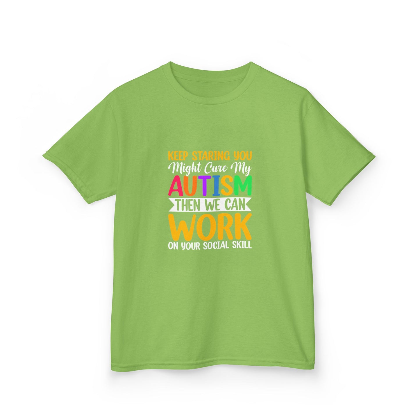 Kids Autism Awareness Tee - Keep Staring You'll Cure My Autism, Funny Kids T-Shirt, Gift for Autism Acceptance, Classroom Humor, [...]