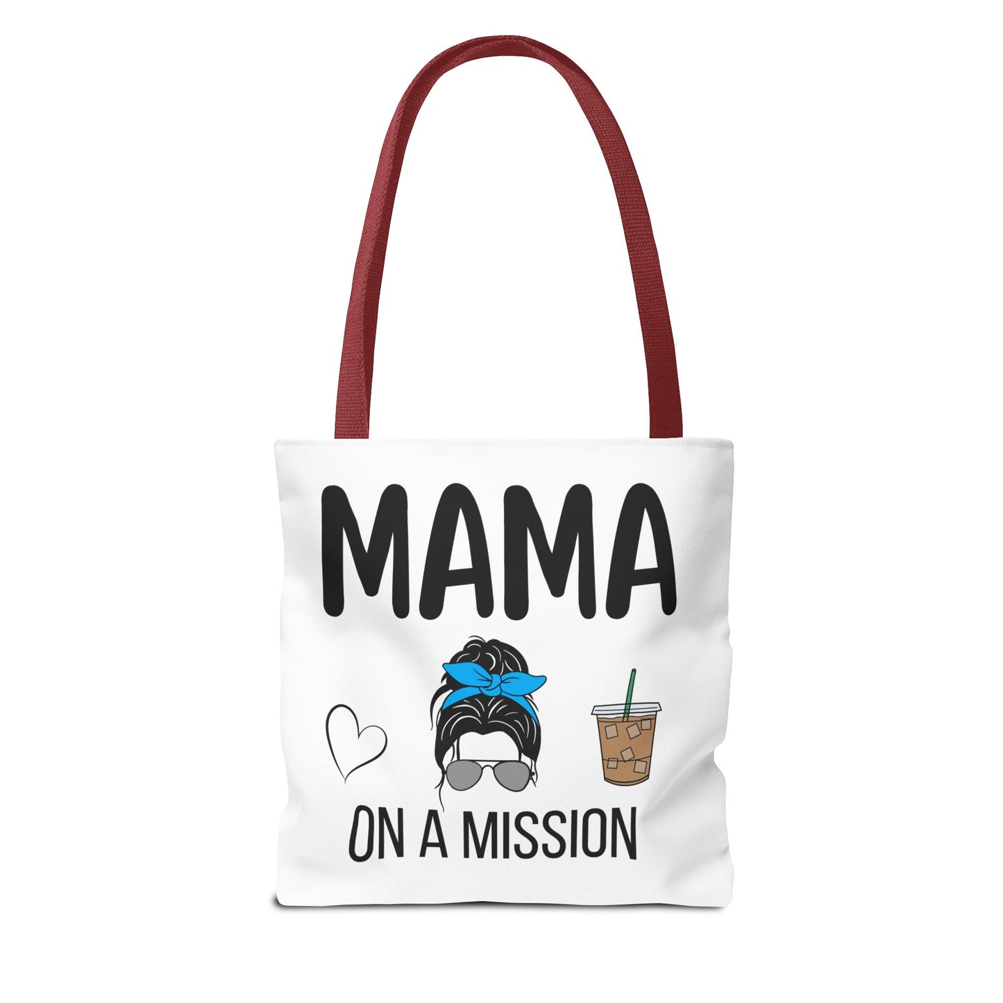Mama On A Mission Tote Bag – Cute Coffee Mom Graphic Tote