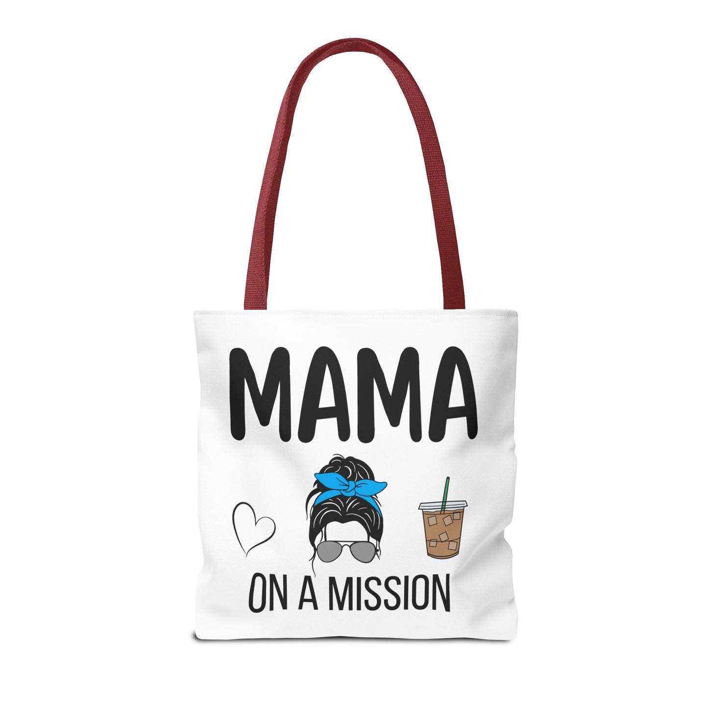Mama On A Mission Tote Bag – Cute Coffee Mom Graphic Tote