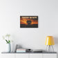 Truckin' On Faith Matte Canvas Wall Art — Semi Truck Sunset Print