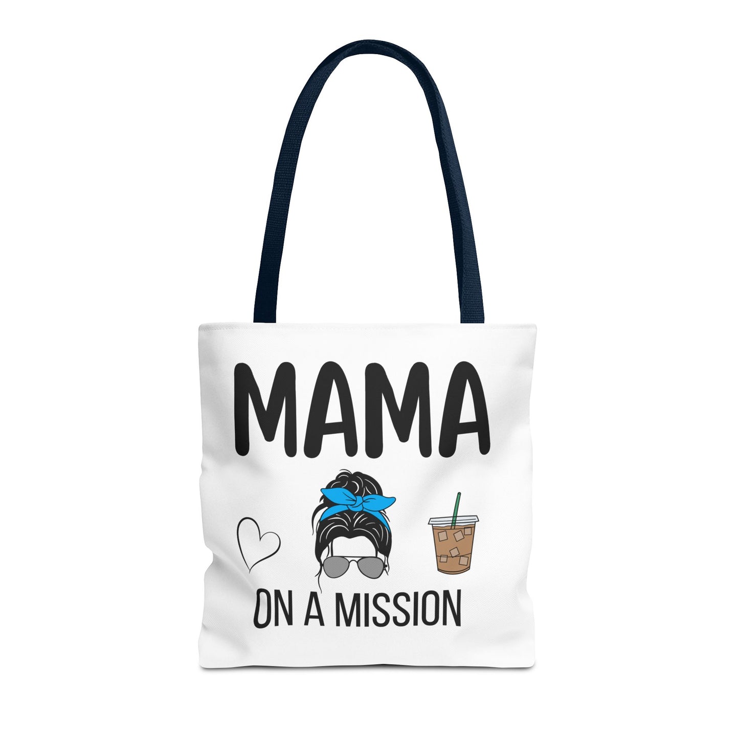 Mama On A Mission Tote Bag – Cute Coffee Mom Graphic Tote