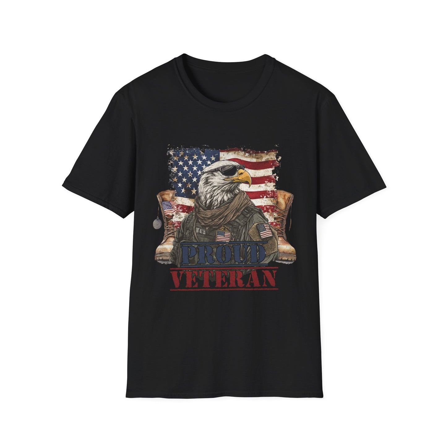 Proud Veteran Unisex T-Shirt | Patriotic Tee for Veterans, Comfortable Casual Wear, Military Appreciation Gift, Independence Day Apparel