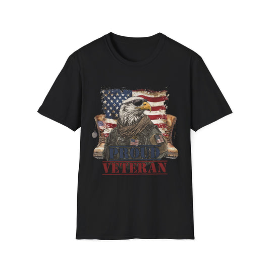 Proud Veteran Unisex T-Shirt | Patriotic Tee for Veterans, Comfortable Casual Wear, Military Appreciation Gift, Independence Day Apparel