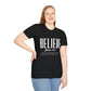 Inspirational T-Shirt: Believe John 14:1, Christian Gift, Faith Apparel, Motivational Tee, Religious Shirt
