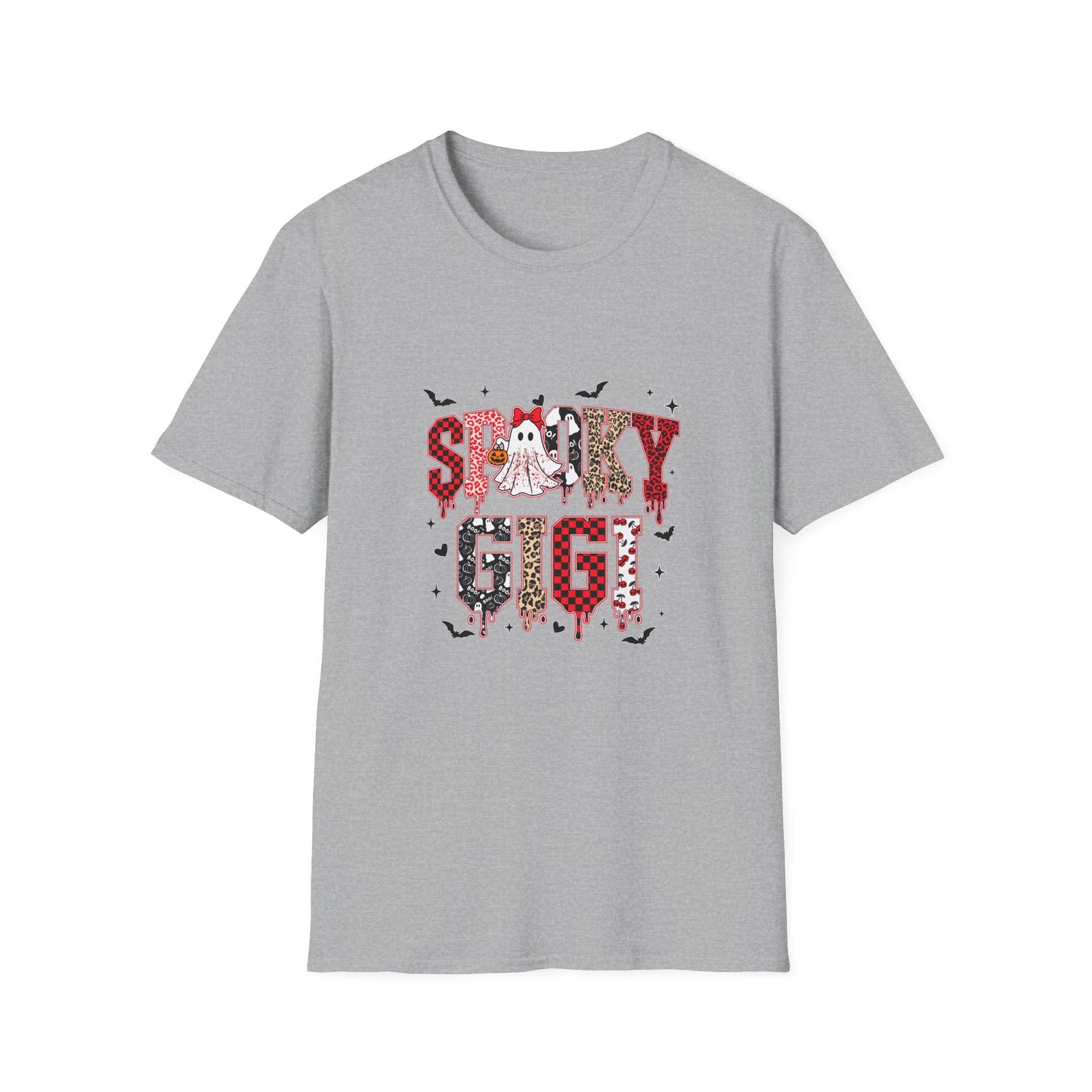 Spooky Gigi T-Shirt | Unisex Halloween Shirt, Casual Tee, Halloween Costume, Ghost Print Tee, Festive Fall Fashion