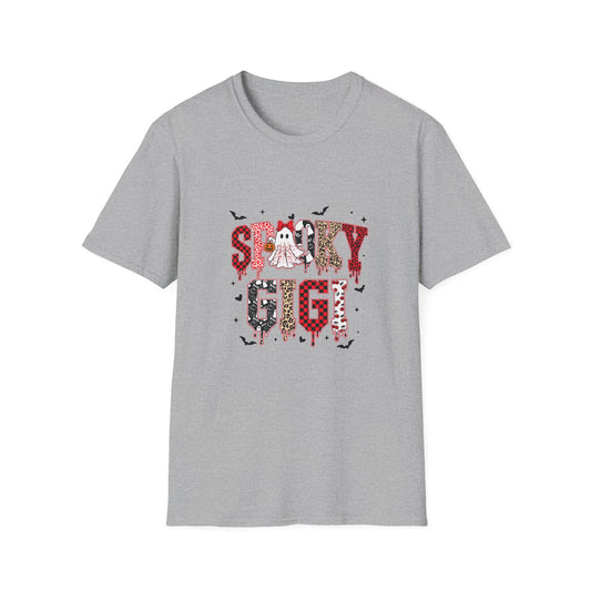 Spooky Gigi T-Shirt | Unisex Halloween Shirt, Casual Tee, Halloween Costume, Ghost Print Tee, Festive Fall Fashion