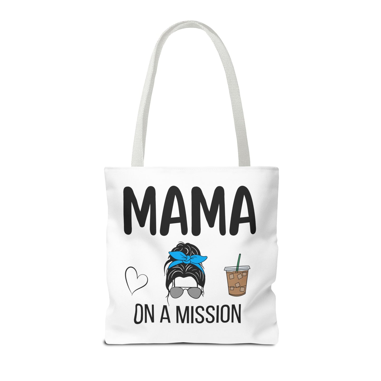 Mama On A Mission Tote Bag – Cute Coffee Mom Graphic Tote
