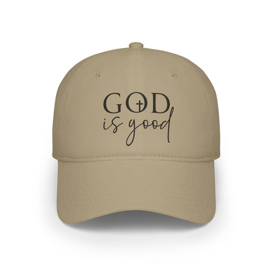 Faith-Inspired Low Profile Baseball Cap - God is Good, Christian Gift, Casual Wear, Everyday Style, Religious Cap