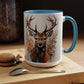 Deer Floral Accent Coffee Mug — Autumn Stag 11/15oz