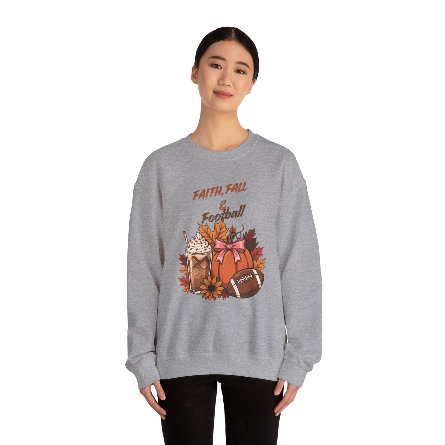 Fall Faith & Football Crewneck Sweatshirt