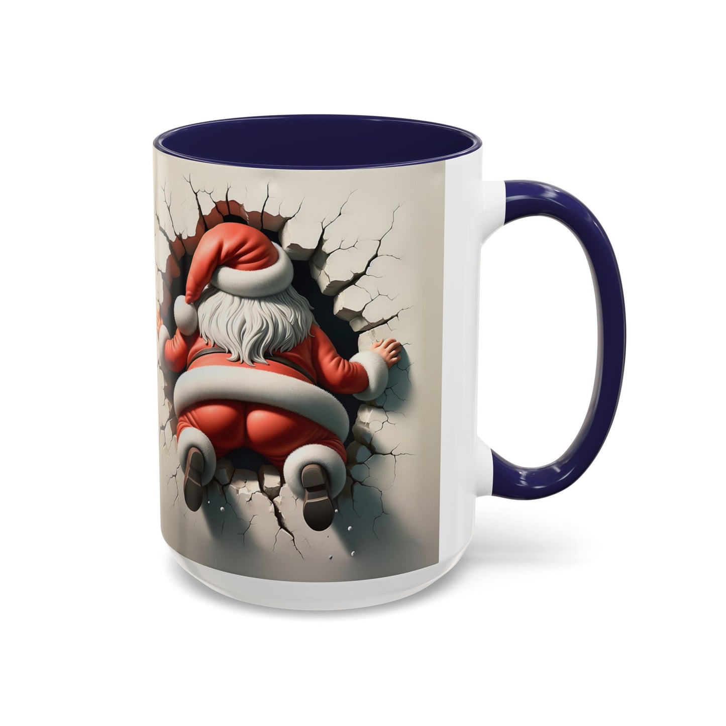 Santa Holiday Accent Coffee Mug - Fun Festive Design