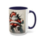 Santa Holiday Accent Coffee Mug - Fun Festive Design