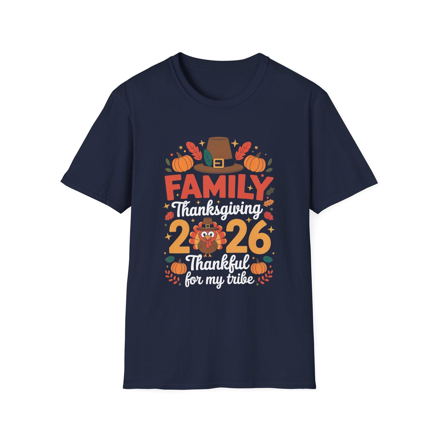 Thanksgiving Family T-Shirt - 2026 Grateful for My Tribe Design