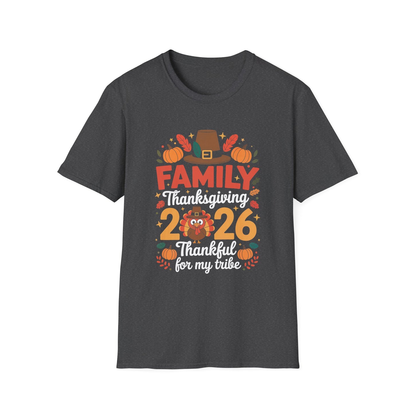 Thanksgiving Family T-Shirt - 2026 Grateful for My Tribe Design