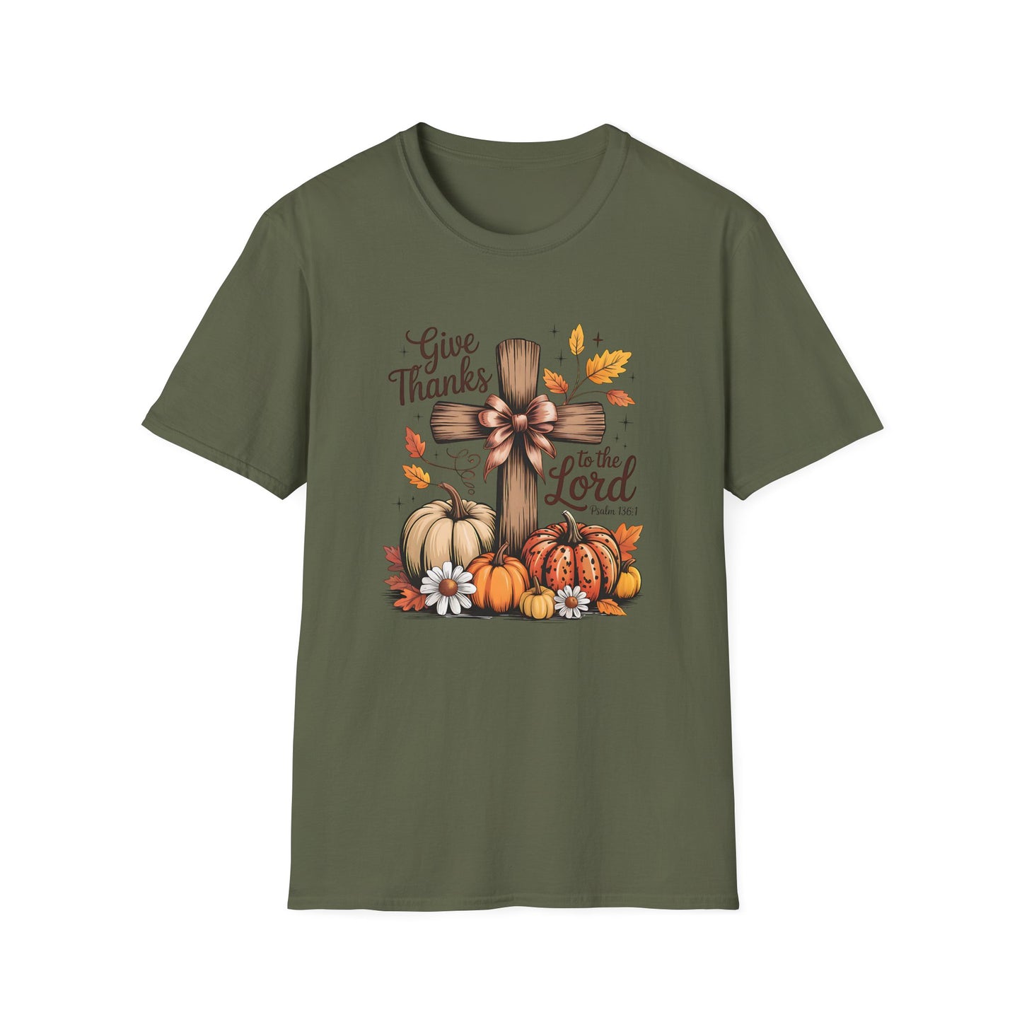Thanksgiving Faith T-Shirt, Unisex Cozy Tee, Religious Harvest Apparel, Seasonal Gift, Fall Celebration Wear