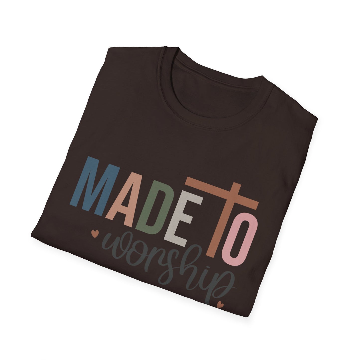 Unisex T-Shirt - Made to Worship, Christian Apparel, Faith-Based Wear, Inspirational Gift, Church Events, Everyday Comfort