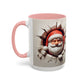 Santa Holiday Accent Coffee Mug - Fun Festive Design