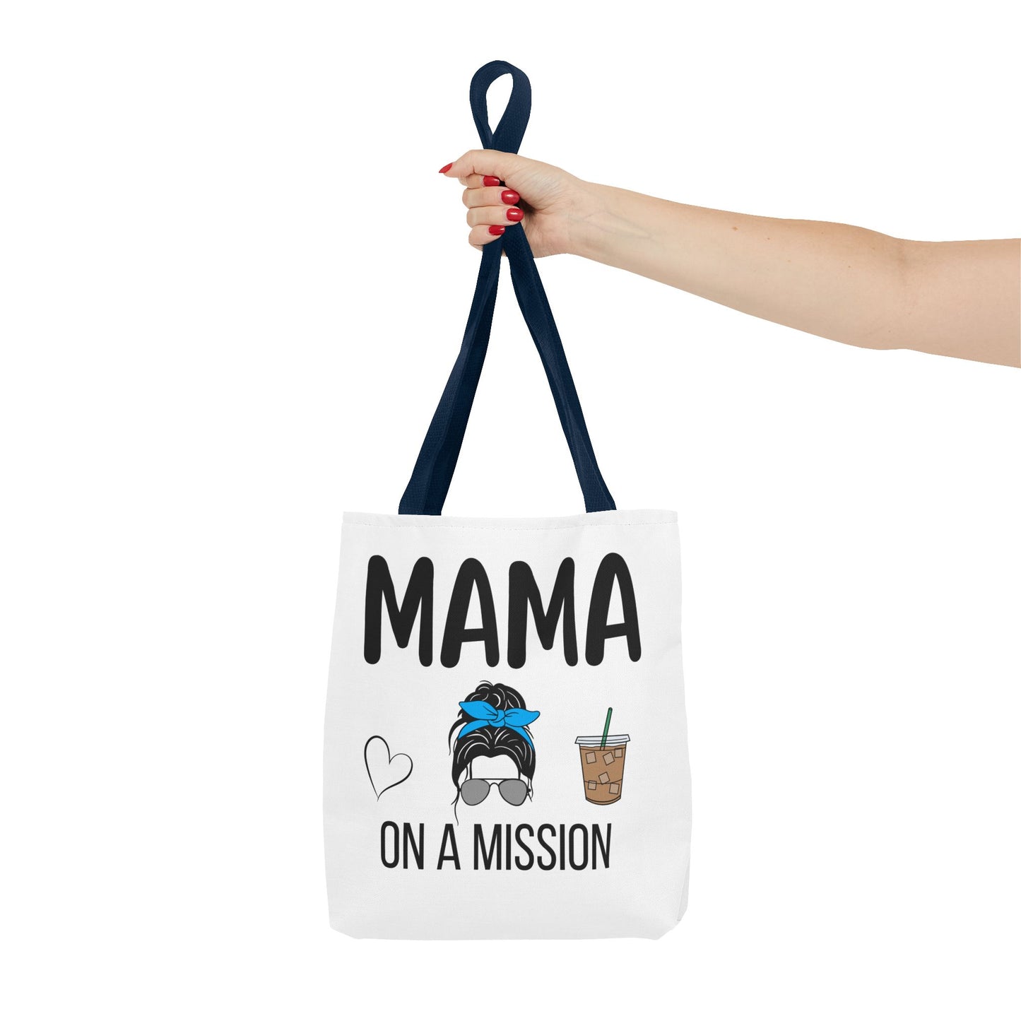 Mama On A Mission Tote Bag – Cute Coffee Mom Graphic Tote