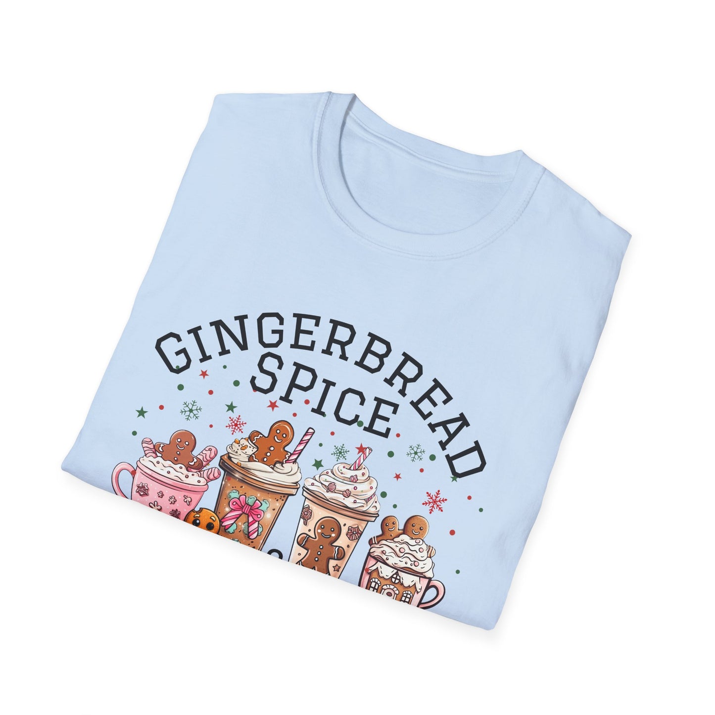Gingerbread Spice T-Shirt, Unisex Holiday Tee, Christmas Gift, Cozy Attire, Winter Celebration, Festive Apparel