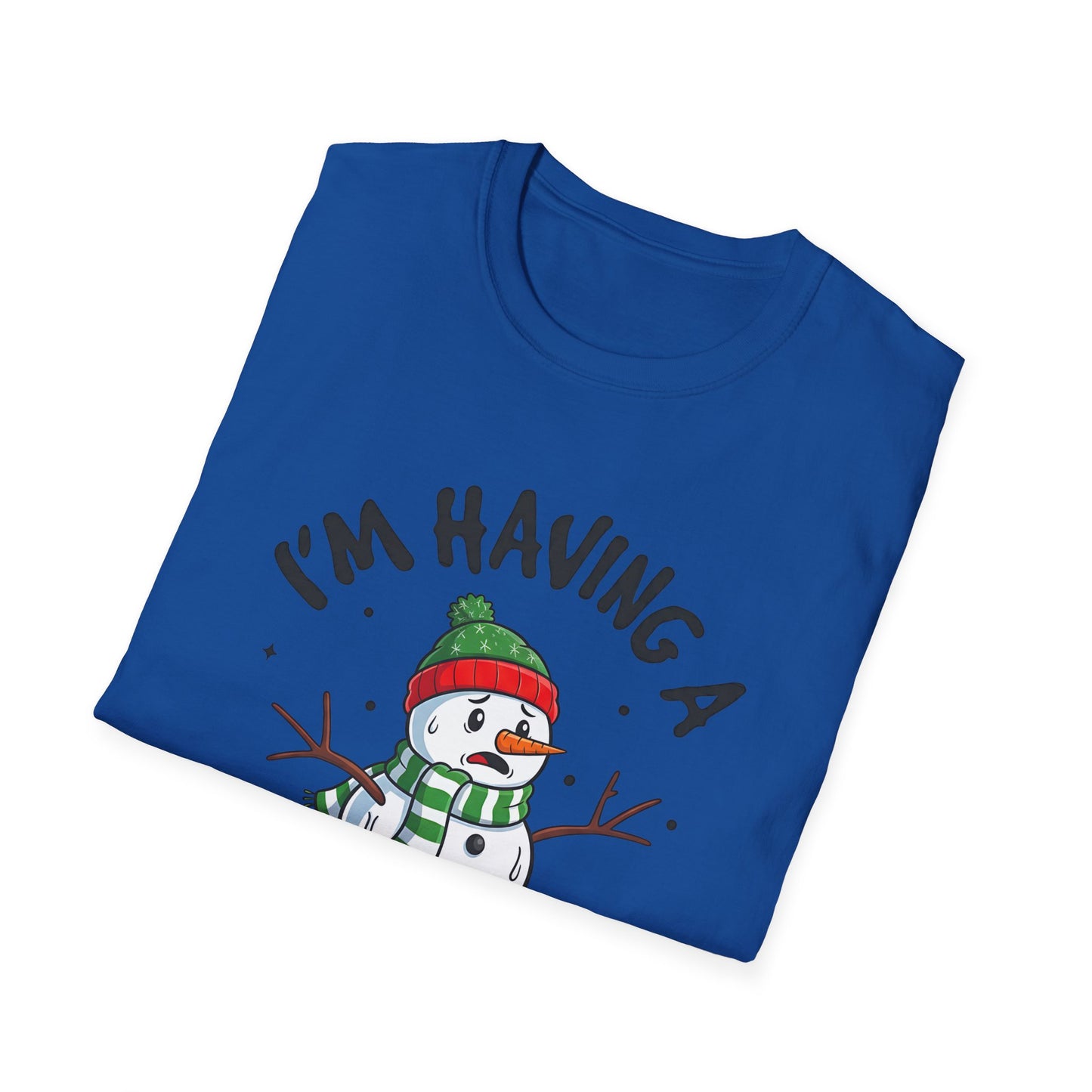 Funny Holiday Snowman T-Shirt - "I'm Having a Meltdown"