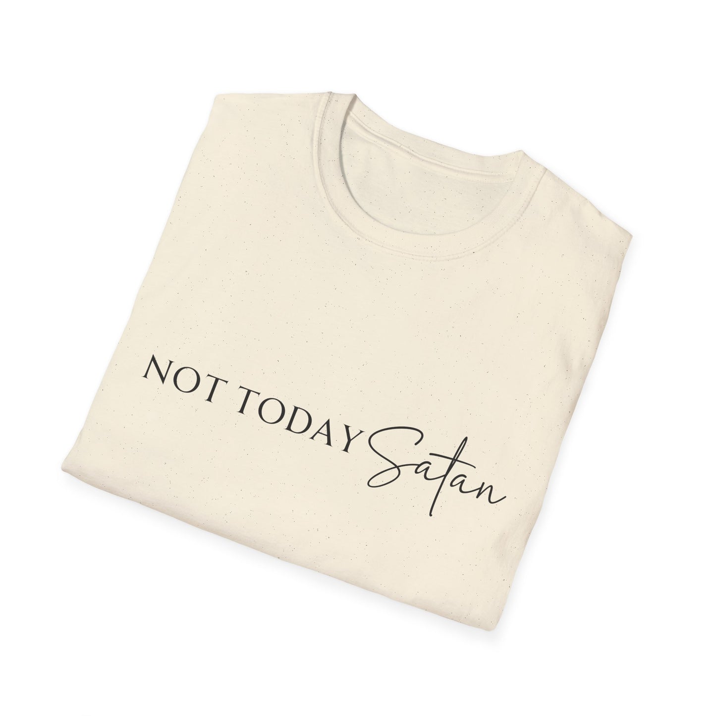 Not Today Satan Unisex Softstyle T-Shirt, Fun Casual Tee, Gift for Sarcastic Friends, Everyday Wear, Trendy Statement Shirt