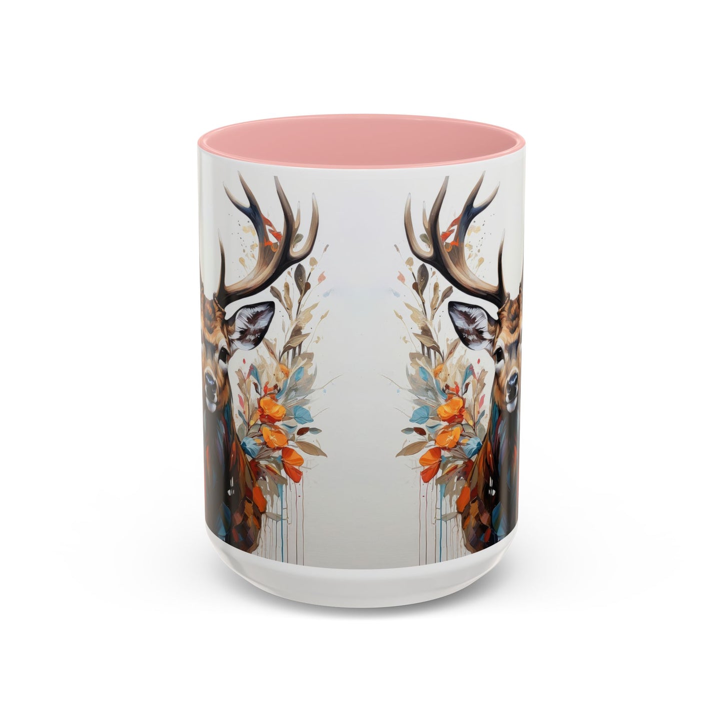 Deer Floral Accent Coffee Mug — Autumn Stag 11/15oz