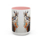 Deer Floral Accent Coffee Mug — Autumn Stag 11/15oz