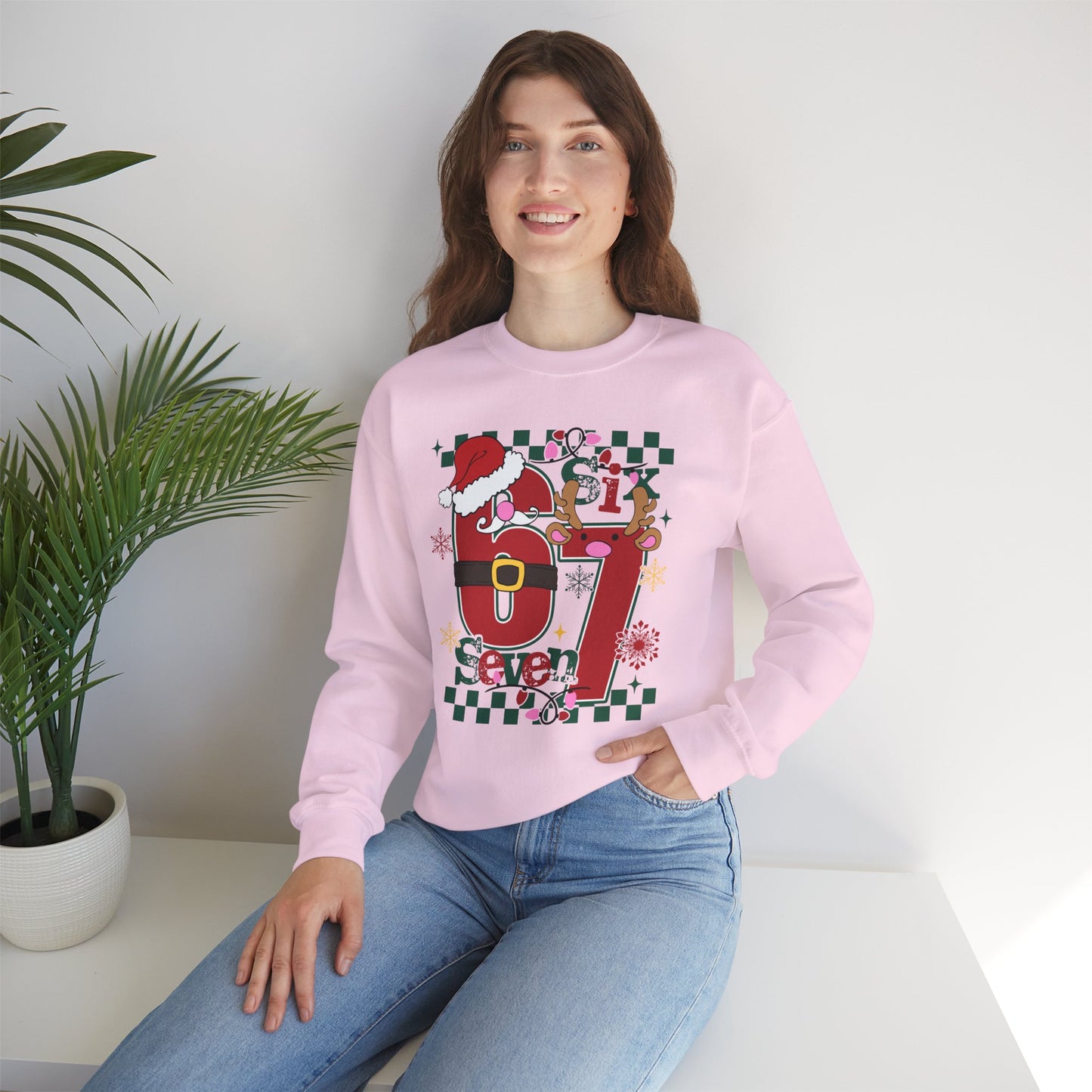 Festive Santa Crewneck Sweatshirt - Holiday Cheer
