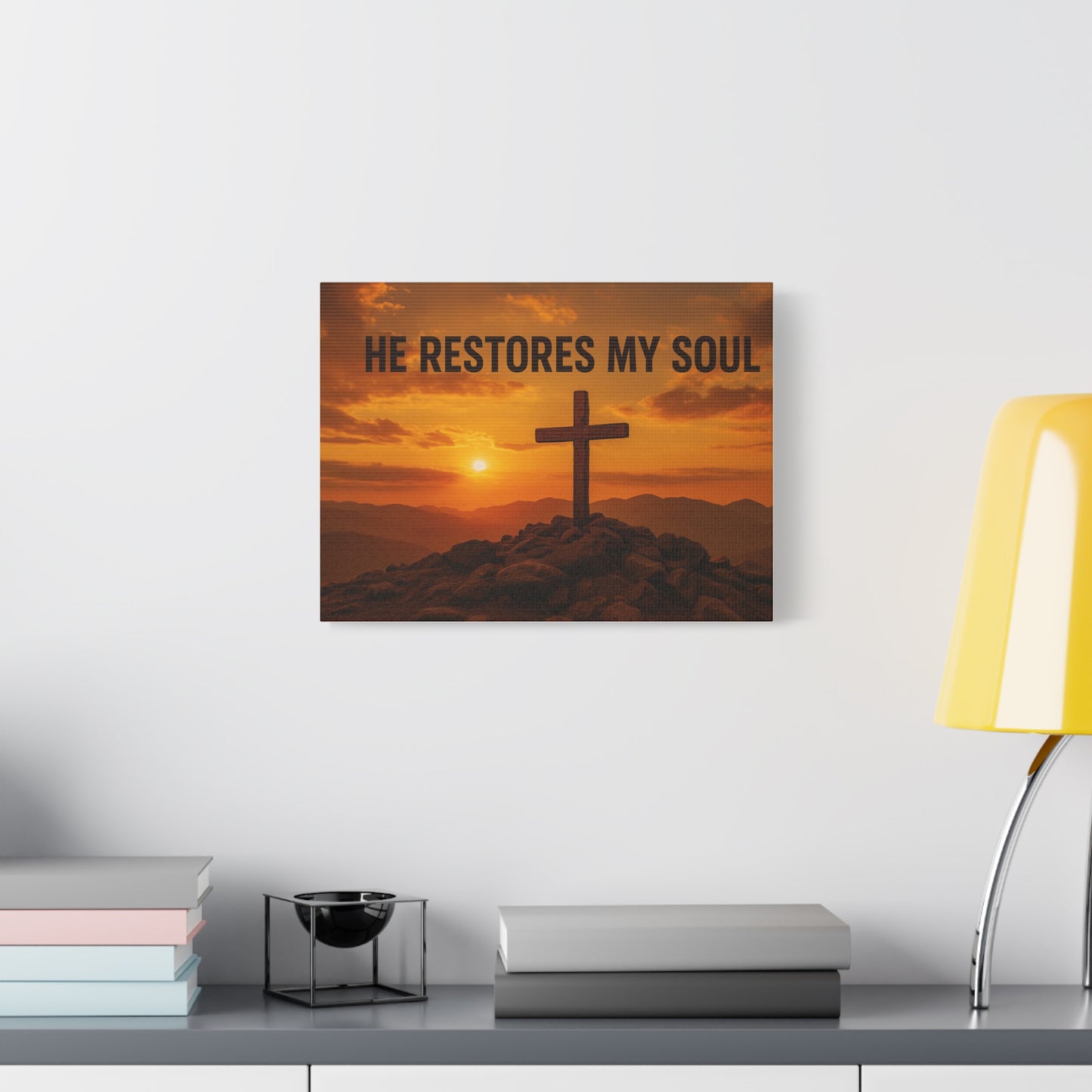 He Restores My Soul Canvas Wall Art