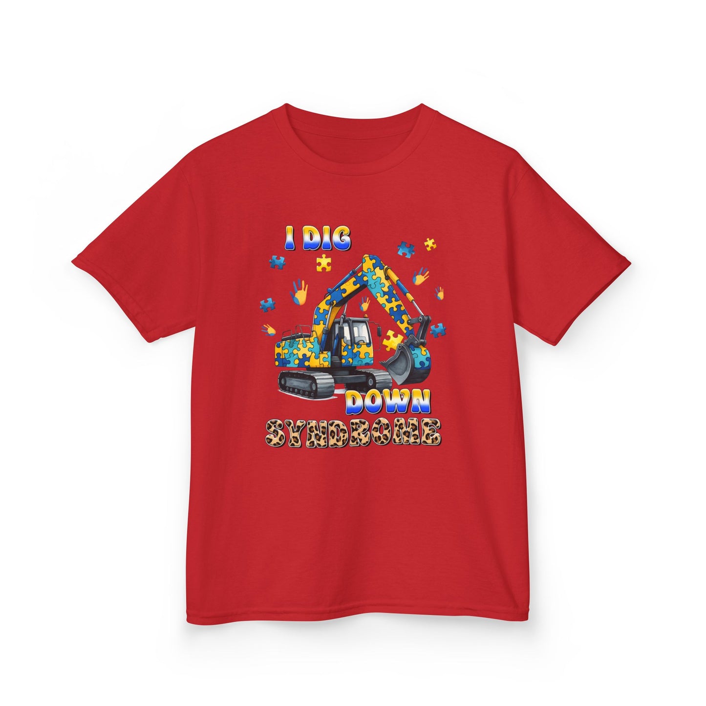 Kids Heavy Cotton™ Tee with Fun Construction Design, Children’s T-shirt, Playful Gift for Birthday, Casual Wear, Art Gift, Summer Outfit