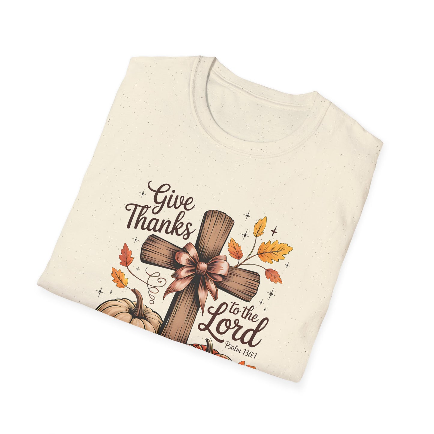 Thanksgiving Faith T-Shirt, Unisex Cozy Tee, Religious Harvest Apparel, Seasonal Gift, Fall Celebration Wear