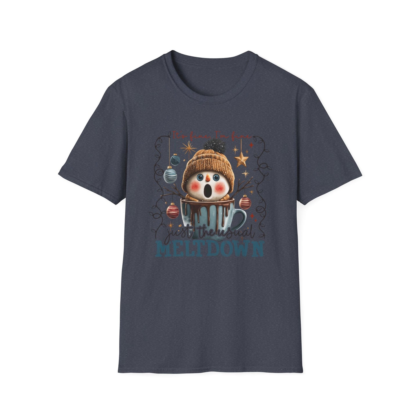 Meltdown Snowman Holiday T-Shirt — Cute 'It's Been A Meltdown' Christmas Tee