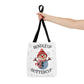 Holiday Snowman Tote Bag — “Bundle Up Buttercup” Christmas Market Tote