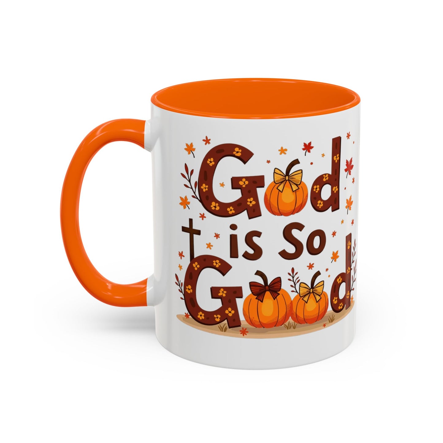 God Is So Good Fall Coffee Mug — Thanksgiving Pumpkin Accent Mug (11/15oz)